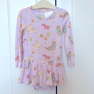 Posh Peanut x Glitter Ville 12-18 month twirl long sleeve bodysuit dress